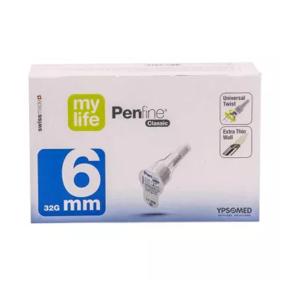 MYLIFE Penfine Classic kanyylit 6 mm, 100 kpl MYLIFE Penfine Classic kanyylit 6 mm, 100 kpl