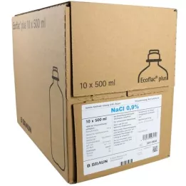 ISOTONE Suolaliuos 0,9 % Braun Ecoflac Plus, 10X500 ml