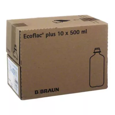 Suolaliuos 0,9 % Ecoflac Plus, 10X500 ml
