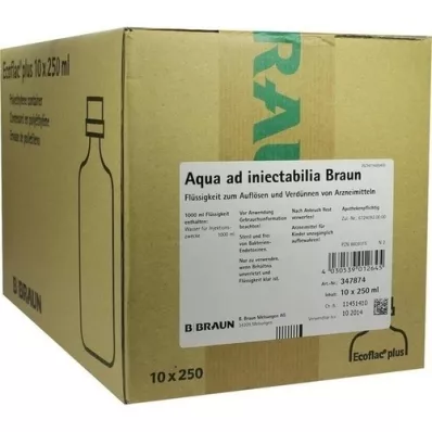 AQUA AD injectabilia Ecoflac Plus infuusioneste, liuos, 10X250 ml