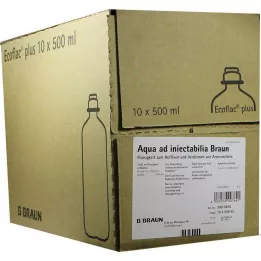 AQUA AD injectabilia Ecoflac Plus infuusioneste, liuos, 10X500 ml, 10X500 ml