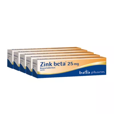 ZINK BETA 25 poreilevaa tablettia, 100 kpl