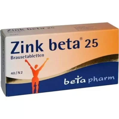 ZINK BETA 25 poreilevaa tablettia, 40 kpl