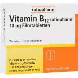 VITAMIN B12-RATIOPHARM 10 μg kalvopäällysteiset tabletit, 100 kpl
