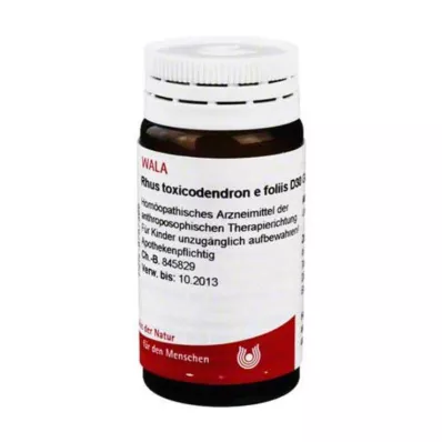 RHUS TOXICODENDRON E foliis D 30 palloa, 20 g
