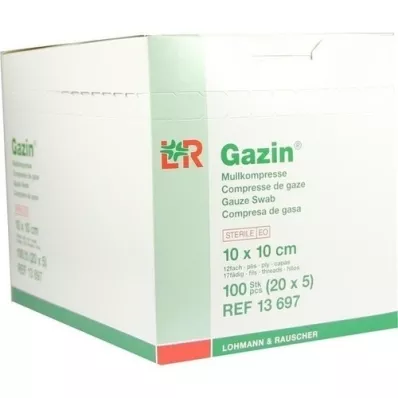 GAZIN Sideharso 10x10 cm steriili 12x iso, 20X5 kpl