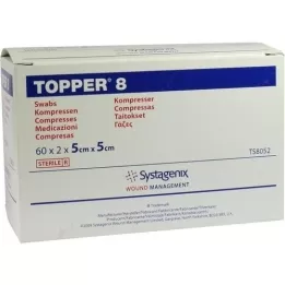 TOPPER 8 Compr.5x5 cm steriili, 60X2 St