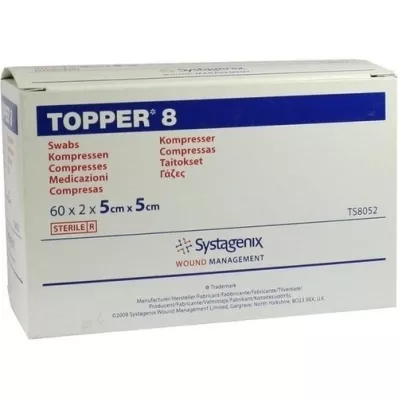 TOPPER 8 Compr.5x5 cm steriili, 60X2 St