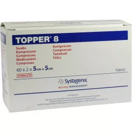 TOPPER 8 Compr.5x5 cm steriili, 60X2 St