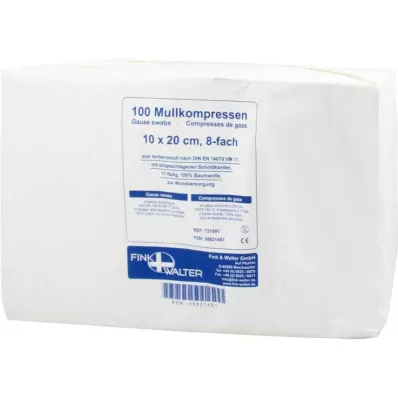 Harsopakkaukset 10x20 cm ei-steriilit 8-kertaiset, 100 kpl Harsopakkaukset 10x20 cm ei-steriilit 8-kertaiset, 100 kpl