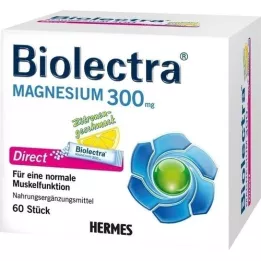 BIOLECTRA Magnesium 300 mg Direct Lemon Sticks, 60 kpl