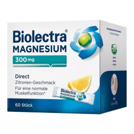 BIOLECTRA Magnesium 300 mg Direct Lemon Sticks, 60 kpl