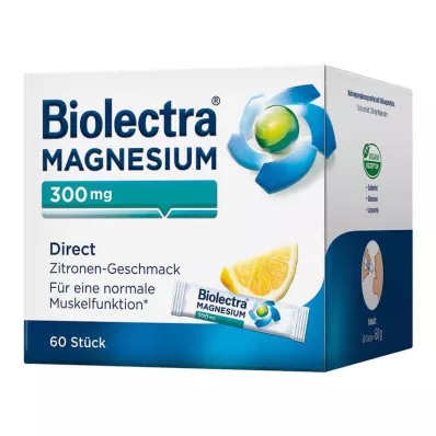 BIOLECTRA Magnesium 300 mg Direct Lemon Sticks, 60 kpl