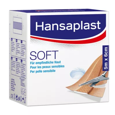 HANSAPLAST Pehmeä kipsi 6 cmx5 m rulla, 1 kpl HANSAPLAST Pehmeä kipsi 6 cmx5 m rulla, 1 kpl