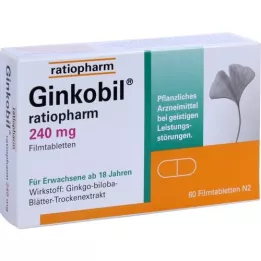GINKOBIL-ratiopharm 240 mg kalvopäällysteiset tabletit, 60 kpl