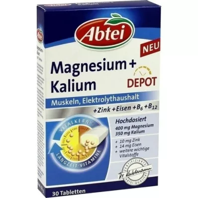 ABTEI Magnesium+kalium depottabletit, 30 kpl