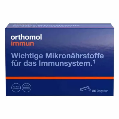ORTHOMOL Immune Direct Rakeet Vadelma/Mentoli, 30 kpl