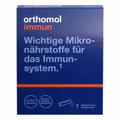 Orthomol Immun suorat rakeet mentoli-vadelma, 7 kpl