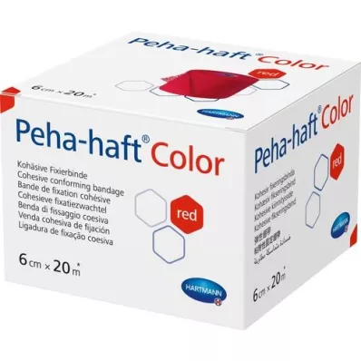 PEHA-HAFT Color Fixierb.latexfrei 6 cmx20 m punainen, 1 kpl