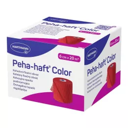 PEHA-HAFT Color Fixierb.latexfrei 6 cmx20 m punainen, 1 kpl