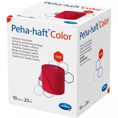 PEHA-HAFT Color Fixierb.latexfrei 10 cmx20 m punainen, 1 kpl