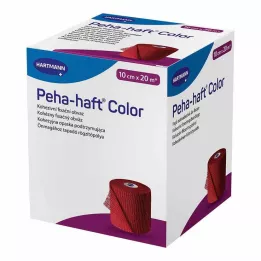 Peha Haft Color kiinnitysside lateksi f.10 cm x 20 m punainen, 1 kpl