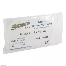 SENADA Nopea haavasidos 6x10 cm, 8 kpl