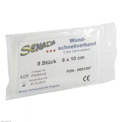 SENADA Nopea haavasidos 6x10 cm, 8 kpl