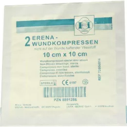 ERENA Fleece-pakkaukset steriilit 10x10 cm, 2 kpl