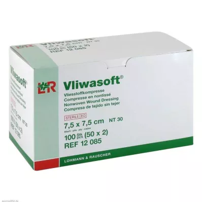 Vliwasoft fleece pakkaa 7,5x7,5cm 6-kerroksinen steriili, 50x2 kpl