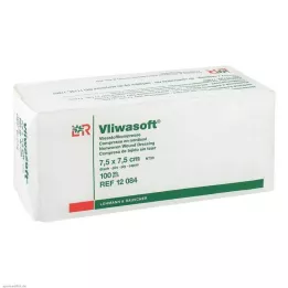 VLIWASOFT Kuitukangaspakkaukset 7,5x7,5 cm ei-steriilit 6l, 100 kpl