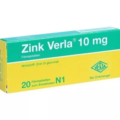 ZINK VERLA 10 mg kalvopäällysteiset tabletit, 20 kpl