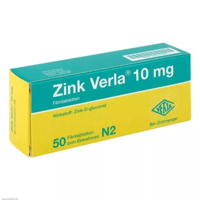 ZINK VERLA 10 mg kalvopäällysteiset tabletit, 50 kpl