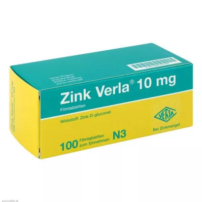 ZINK VERLA 10 mg kalvopäällysteiset tabletit, 100 kpl