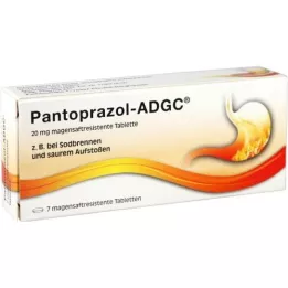 PANTOPRAZOL ADGC 20 mg enteropäällysteiset tabletit, 7 kpl