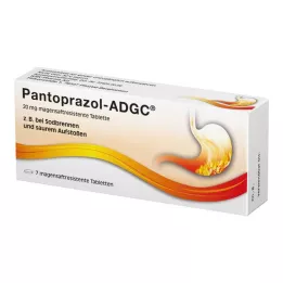 Pantopratsoli ADGC 20 mg enteropäällysteiset tabletit, 7 kpl