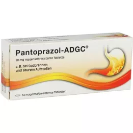 PANTOPRAZOL ADGC 20 mg enteropäällysteiset tabletit, 14 kpl