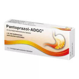 PANTOPRAZOL ADGC 20 mg enteropäällysteiset tabletit, 14 kpl