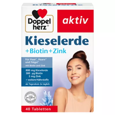 DOPPELHERZ Piidioksidi+biotiini+sinkkitabletit, 40 kpl