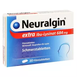 NEURALGIN extra Ibu lysinaatti kalvopäällysteisiä tabletteja, 20 kpl