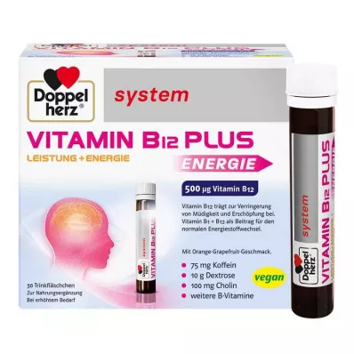 DOPPELHERZ B12-vitamiini Plus -järjestelmän juoma-ampullit, 30X25 ml