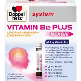 DOPPELHERZ B12-vitamiini Plus -järjestelmän juoma-ampullit, 10X25 ml