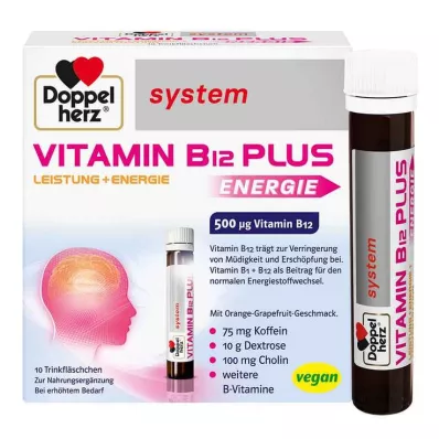 DOPPELHERZ B12-vitamiini Plus -järjestelmän juoma-ampullit, 10X25 ml