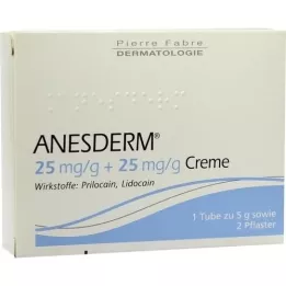 ANESDERM 25 mg/g + 25 mg/g voide + 2 laastaria, 5 g