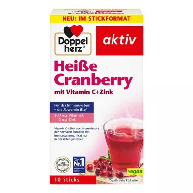 Doppelherz Hot Cranberry C-vitamiinilla + sinkkirakeet, 10 kpl Doppelherz Hot Cranberry C-vitamiinilla + sinkkirakeet, 10 kpl