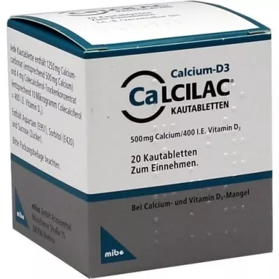 CALCILAC Purutabletit, 20 kpl