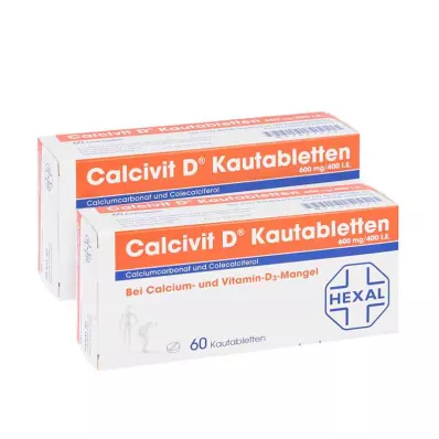 Calcivit D -purutabletit 600mg/400 kansainvälistä yksikköä (120 kpl)