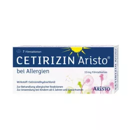 Cetirizine Aristo allergikoille 10 mg kalvopäällysteiset tabletit, 7 kpl