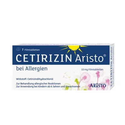 CETIRIZIN Aristo allergiaan 10 mg kalvopäällysteiset tabletit, 7 kpl