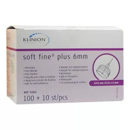 KLINION Pehmeät hienot plus-kynäneulat 0,25x6 mm 31 G, 110 kpl